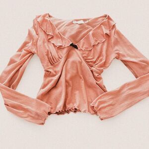 Vintage Y2K Pink & Black Babydoll Mesh Top – Sweetheart Bow Detail (Size Large)